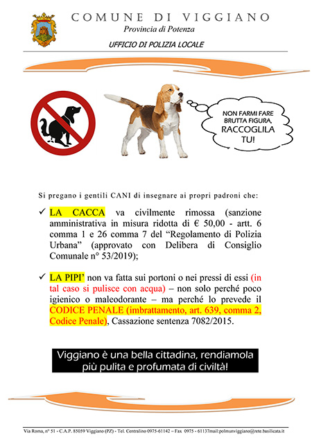 campagna di sensibilizzazione alla raccolta delle deiezioni canine