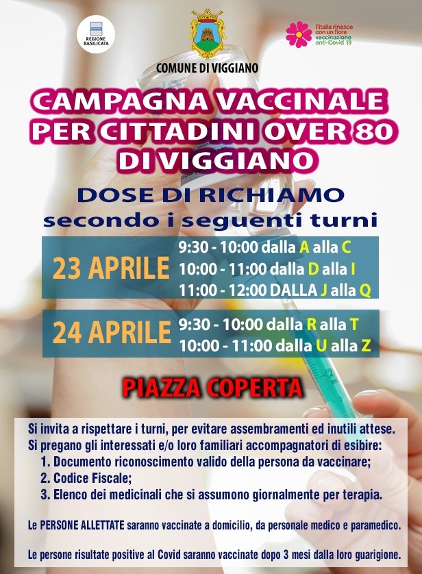 Vaccinazioni ultraottantenni