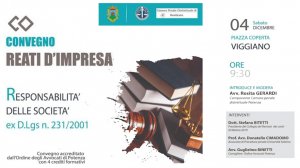 Convegno &quot;Reati d&#039;impresa: responsabilità delle Società&quot;