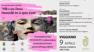 Inaugurazone mostra &quot;Mille e una Donna. Femminilità tra le opere d&#039;arte&quot; e presentazione della rivista &quot;Mondoarte&quot;